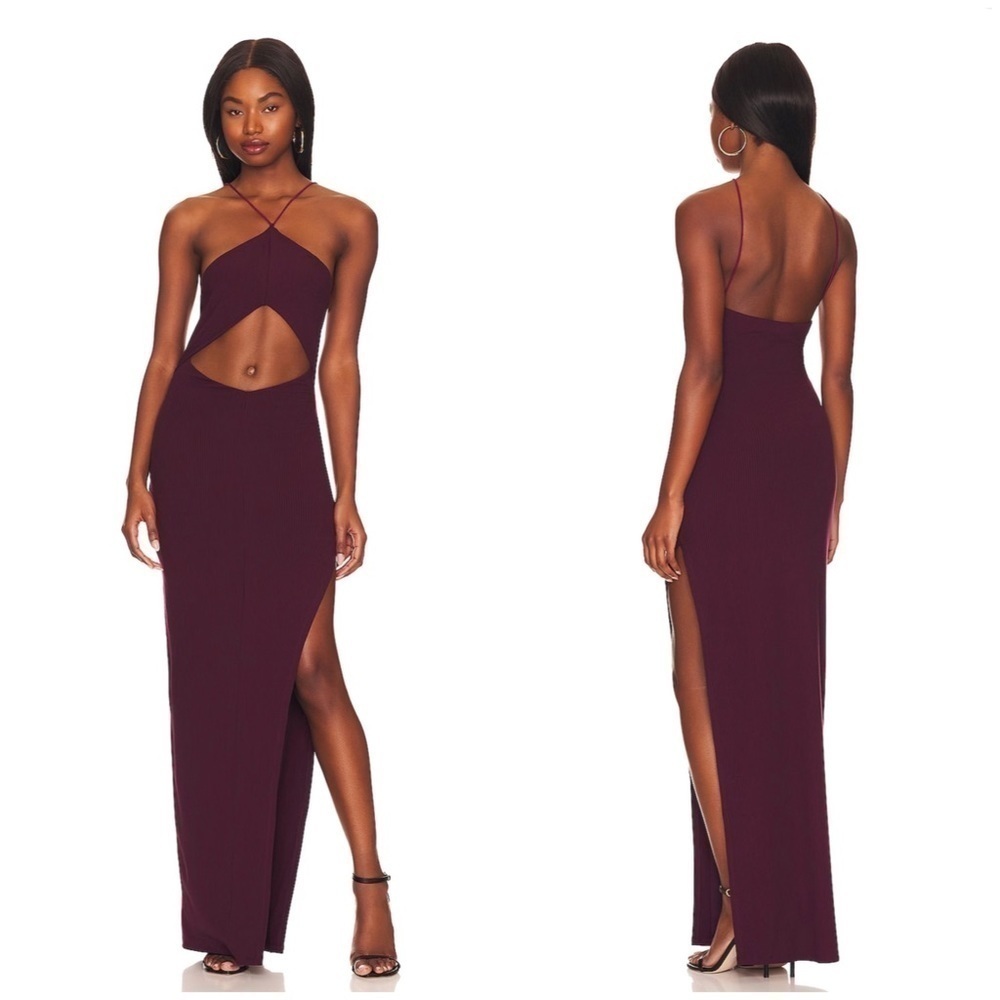 Not Yours To Keep Angela Gown in Plum Size XXS